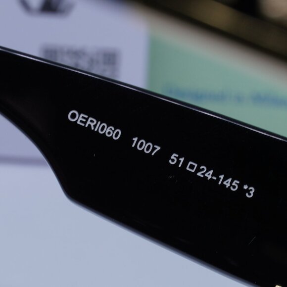 Off-White OERI060 AF LEONARDO 1007 Square Sunglasses – Black/Dark Grey - Picture 9 of 11